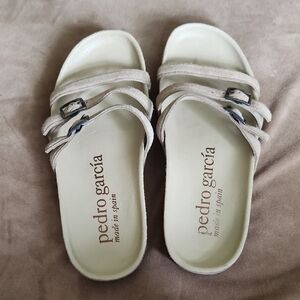 Pedro Garcia Women's Tan Slide Sandals